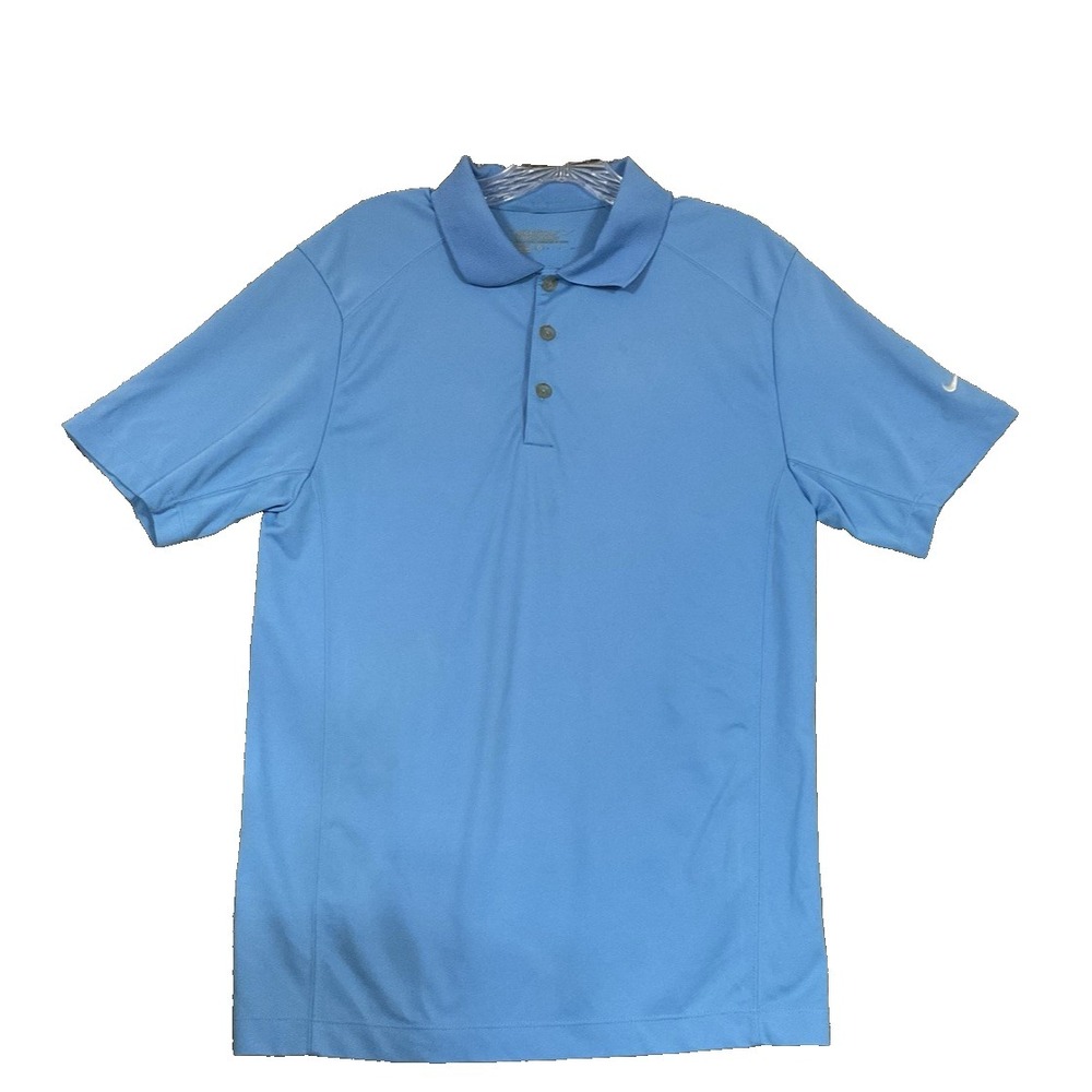 Nike Golf Tour Performance Dri-FIT Polo Shirt Preppy Blue Short Sleeve Sz S